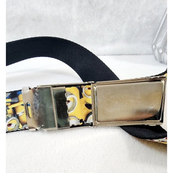 Despicable Me Minion Dave Face Unisex Buckle Belt Yellow‎ Graphic Print 49.25" - Picture 5 of 8